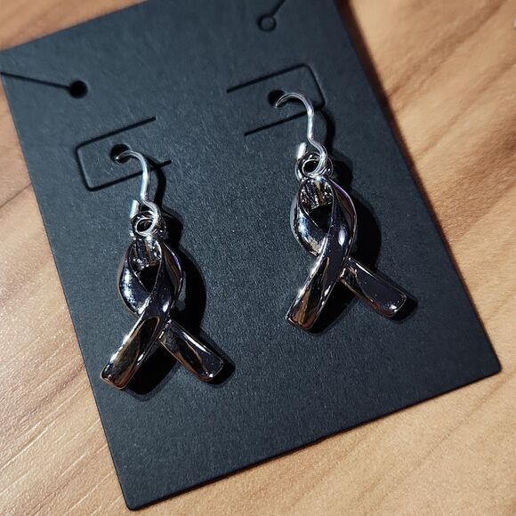 ✍️Handmade✍️ Support Ribbon Earring, Poem & Gift Box Set - Picture 3 of 11